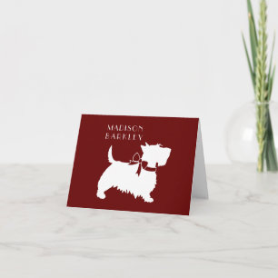 Escocia Terrier Scotty Dog Puppy Scottie Note Car