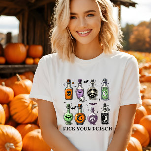 Escoge tu camiseta de envenenamiento de Halloween