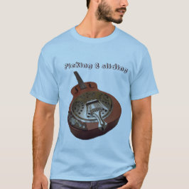 Escogiendo y resbalando la camiseta del Dobro