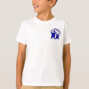 Escoja la camiseta echada a un lado del logotipo