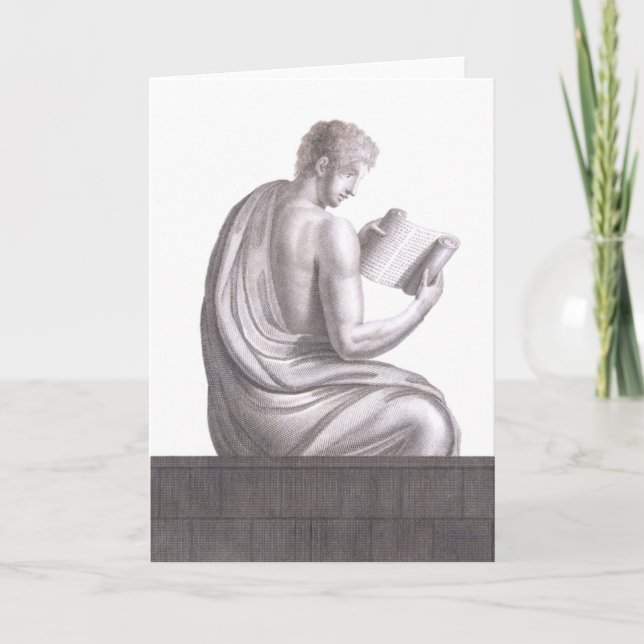Escolar de Pompeya - tarjeta de felicitación (Anverso)