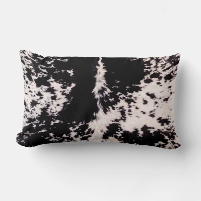 Esconde de vaca falsa, almohada de algodón de impr (Anverso)