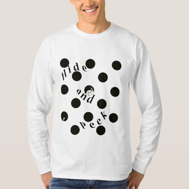 Esconder y mirar en una camiseta de punto (Anverso)