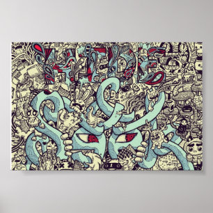 ¡Escóndete! ¡Poster de arte pop!