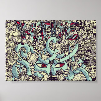 ¡Escóndete! ¡Poster de arte pop!