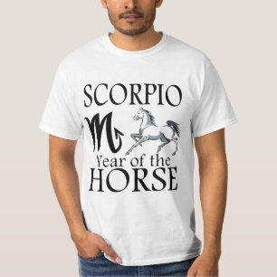 Escorpio año de la camiseta de caballo