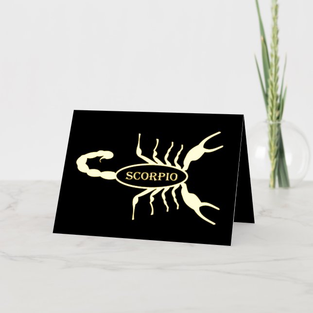 Escorpio Black Scorpion Signo del Zodiaco Cumpleañ (Anverso)