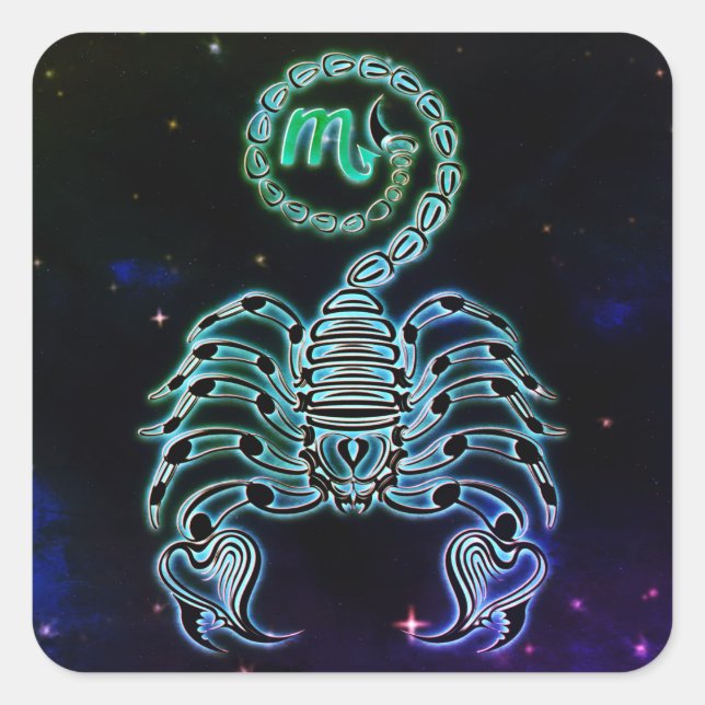 escorpio los pegatinas zodiacos del escorpión (Anverso)