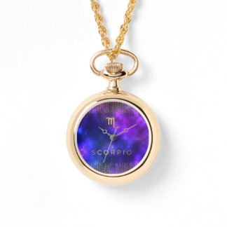 Escorpio Personalizado Zodiaco reloj de oro