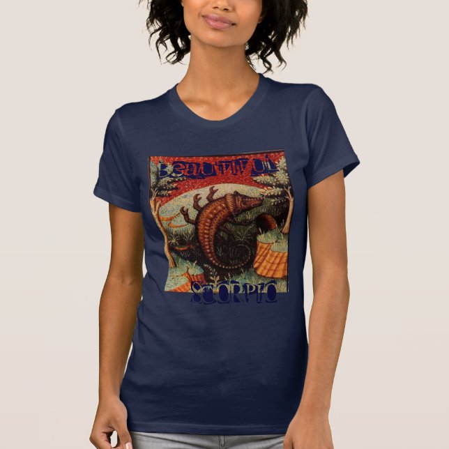 Escorpión, camiseta hermosa del zodiaco (Anverso)