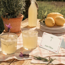 Escort y tarjeta de lugar de Boda de adormidera de