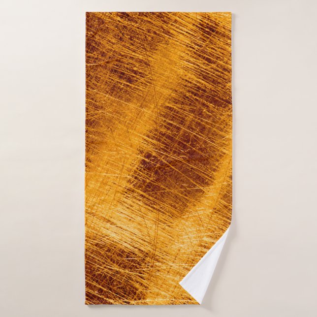 Escrates sobre un fondo metálico de oro. abstracto (Toalla de baño)