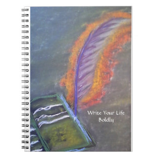 Escriba su cuaderno de la vida audazmente
