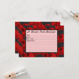 Escribe en la tarjeta de receta patrón y nombre de