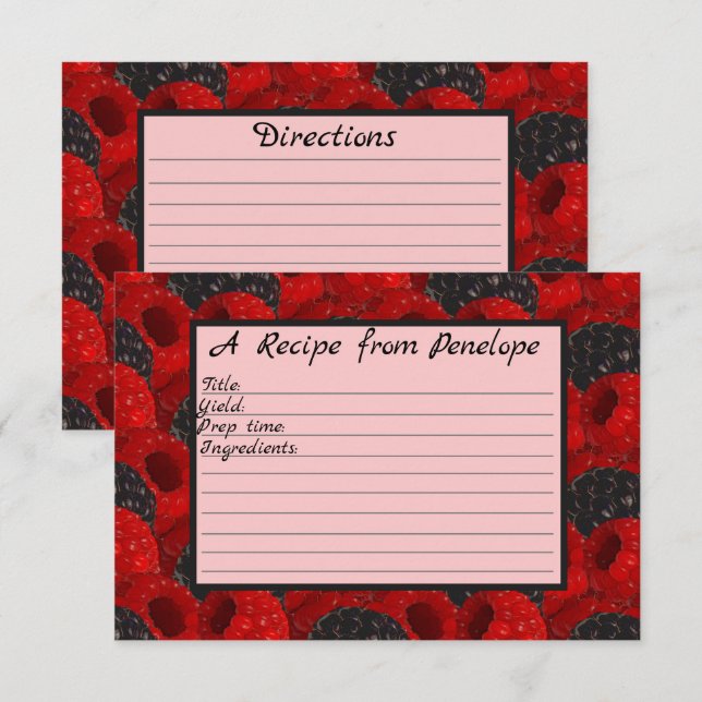 Escribe en la tarjeta de receta patrón y nombre de (Anverso / Reverso)