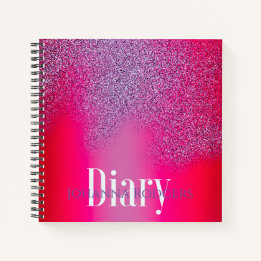 Escribe en rosa brillante festivo: diario personal