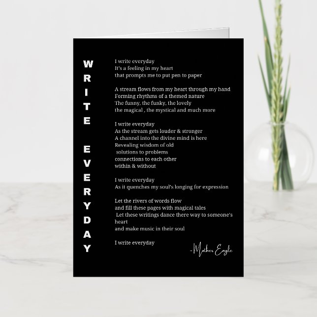 Escribe poema de escritor todos los días  (Anverso)