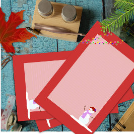 Escribiendo papel para Navidades de la Red de Muje
