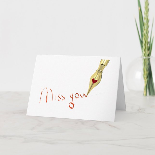 Escribiendo tarjetas de felicitación de Miss You (Subido por el creador)