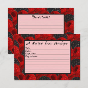 Escribir en la tarjeta de receta Juicy Berry Patte