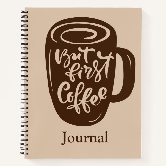Escribir en un diario con café (Anverso)