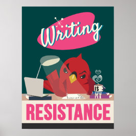 Escribir es mi resistencia - Impresión estilo retr