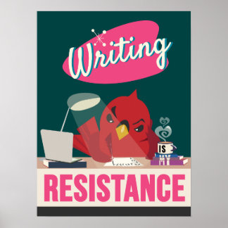 Escribir Es Mi Resistencia – Impresión Retro