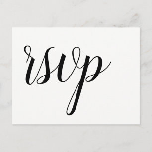Escribir postales de rsvp de boda modernas