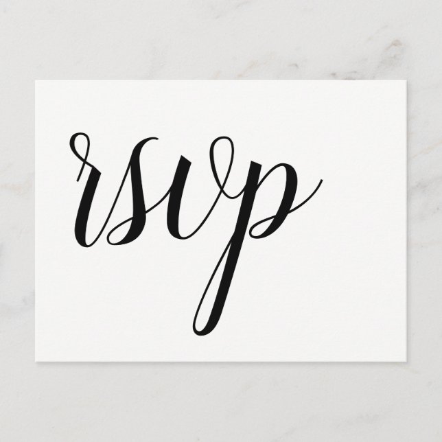 Escribir postales de rsvp de boda modernas (Anverso)