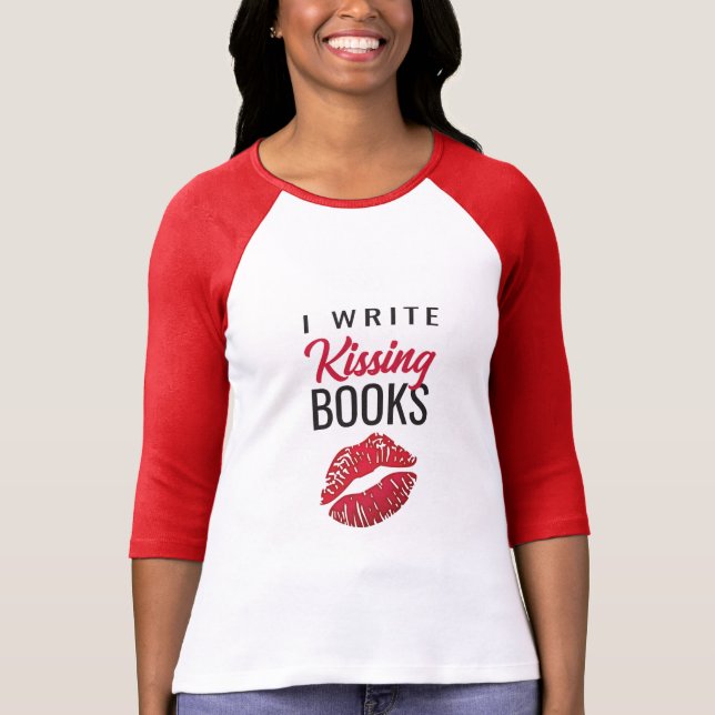 ESCRIBO Camiseta De Libros Besos (Anverso)