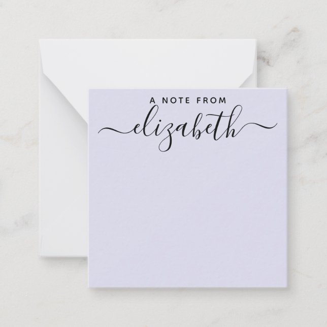 Escrito A Mano De Una Nota De Script Name Purple (Anverso)