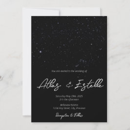 Escrito en la invitación a la boda de las estrella