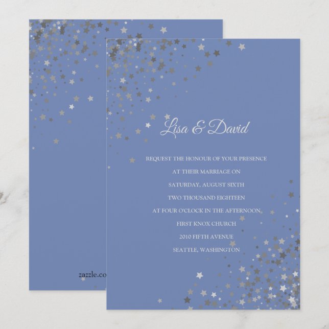Escrito En La Invitación A La Boda De Las Estrella (Anverso / Reverso)