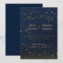 Escrito en la invitación a la boda de las estrella