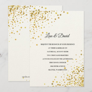 Escrito En La Invitación A La Boda De Las Estrella