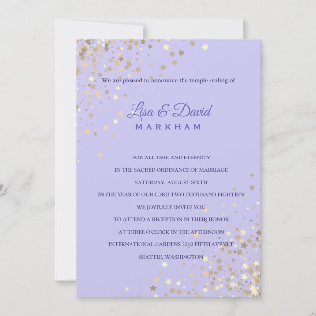 Escrito En La Invitación A La Recepción De La Boda (Anverso)