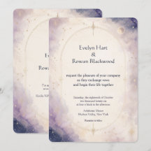 Escrito en las Estrellas Invitación de Boda Celest