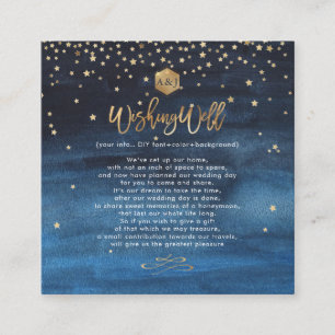 Escrito en las tarjetas Stars Gold Wishing Well