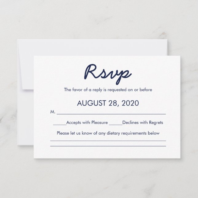 Escrito en Stars Galaxy Wedding RSVP (Anverso)