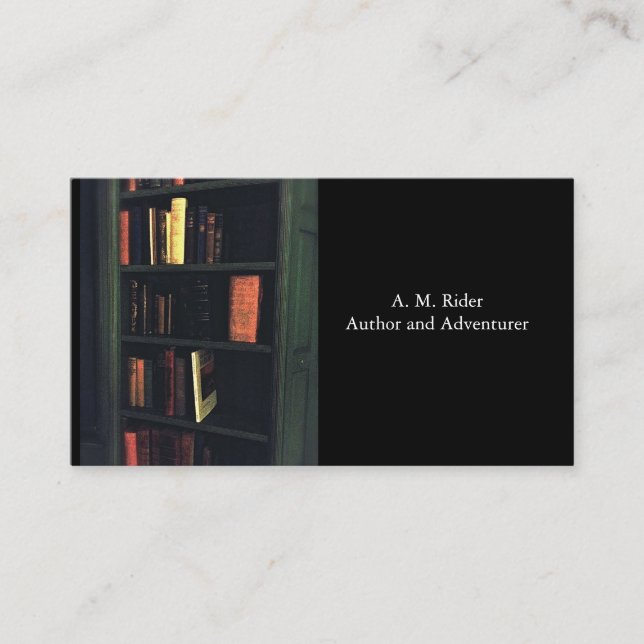 Escritor, bibliotecario, tarjeta de visita del (Anverso)