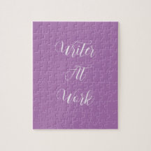 Escritor En Work Purple Puzzle