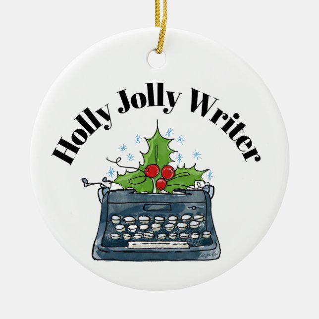 Escritor Navidades de ornamentos Typewriter #1 (Frente)
