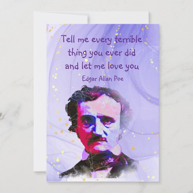 Escritor poeta de Edgar Allan Poe poeta poeta Cita (Anverso)