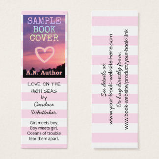 Escritor Romance Promotion Bookmark Stripes