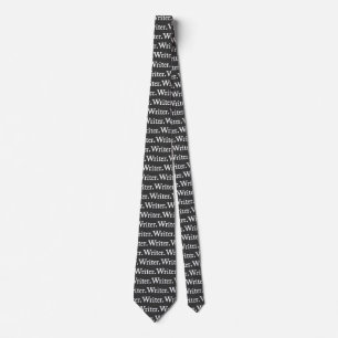 Escritor Texto blanco en corbata negra