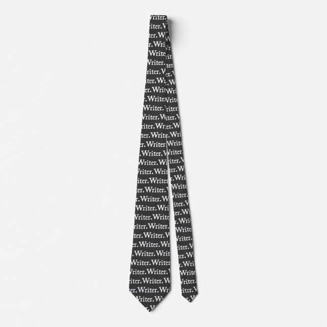 Escritor Texto blanco en corbata negra (Anverso)