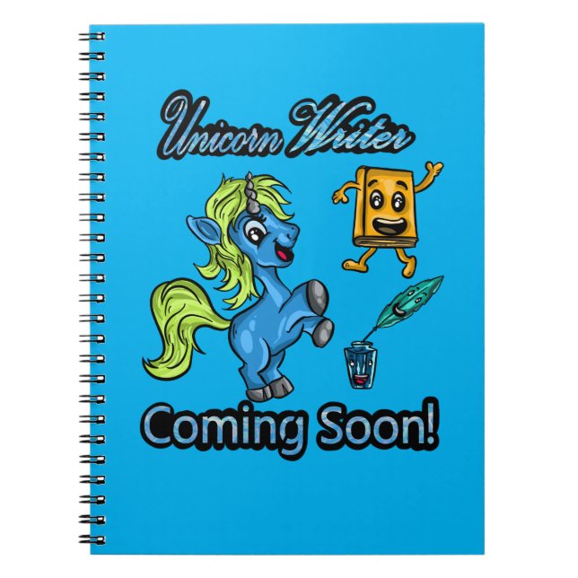 Escritora Unicornio - ¡Próximamente! Cuaderno de e (Frente)