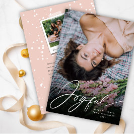 Escritura a mano alegre guión Navidad elegante fot