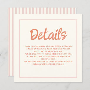 Escritura a mano Boda Pastel Retro Invitación