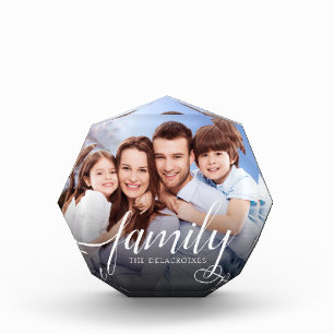 Escritura a mano de fotos de retrato de familia de